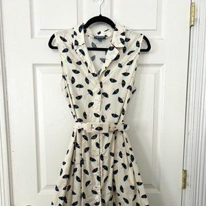 Modcloth Community Brunch Novelty Print Sleeveless Shirt Dress Size XL